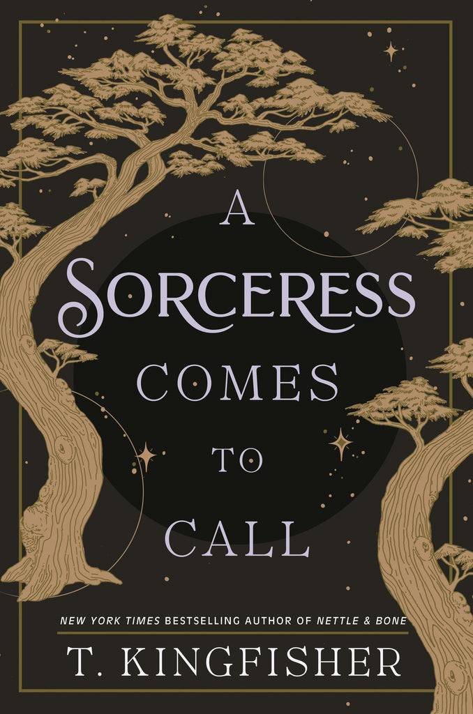 Book cover of 'A Sorceress Comes to Call' with tree design and author's name. Illustrated by T. Kingfisher
