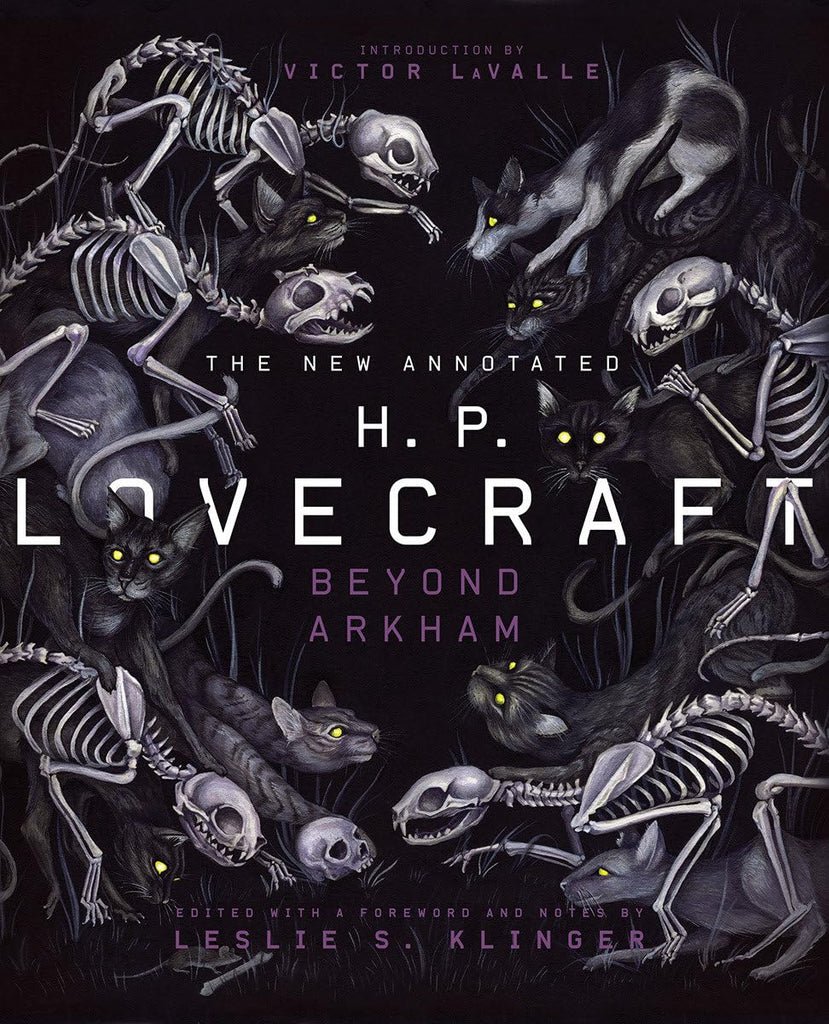 Book cover featuring cat skeletons. Illustrated by Christina Mrozik. Written by Leslie S. Klinger 
