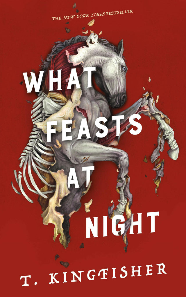 Book cover featuring an unraveling horse by T. Kingfisher. Illustrated by Christina Mrozik